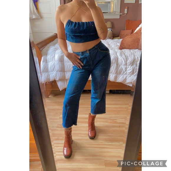 HP⭐️ Reworked 2 Piece Denim JouJou Jeans Set - Picture 16 of 16